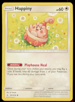 Happiny 161/214 Uncommon Unbroken Bonds Pokemon Lightly Played - Image 1