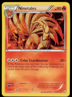 Ninetales 21/113 Rare Legendary Treasures Pokemon Heavily Played - Image 1