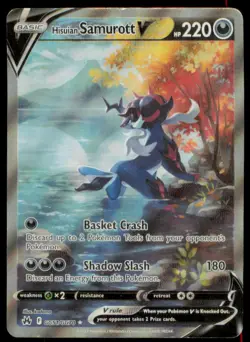 Hisuian Samurott V GG51/GG70 Holo Crown Zenith Galarian Gallery Pokemon HP - Image 1