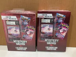 Pokemon !! 2025 Mystery Gems Lot x2 New Sealed !! CGC Graded Card Booster Pack - Image 2