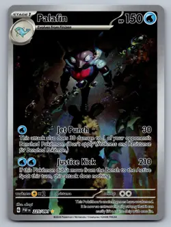 Palafin 225/091 Illustration Rare Paldean Fates Pokemon NM - Image 1