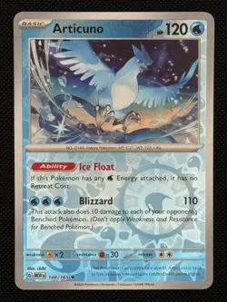 Articuno 144/165 Rare 151 Reverse Holo Near Mint - Image 1
