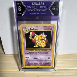 Pokemon 1999 Base Set Kadabra 032/102 RCG Graded English Uncommon Regular - Image 1