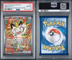 Pokemon TCG Meowth 121/088 Perfect Order PSA 10 - Image 3