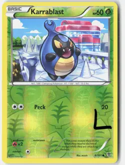 Karrablast 6/101 Common Plasma Blast Pokemon Reverse Holo Lightly Played - Image 1