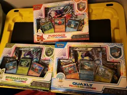 Pokemon Paldea Pin Collection Set of 3 Fuecoco, Sprigatito and Quaxly Sealed - Image 1