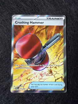 Pokemon Crushing Hammer 105/084 Ultra Rare Pitch Black Holo NM - Image 1