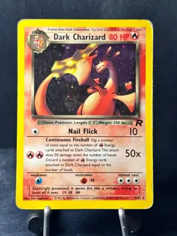 Pokemon TCG Dark Charizard Holo Rare 4/82 - Image 1