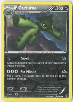 Cacturne 88/162 Uncommon BREAKthrough Pokemon Reverse Holo Lightly Played - Image 1