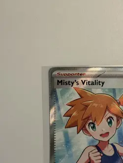 Pokemon Misty's Vitality Full Art Holo 111/084 Pitch Black NM English Pack Fresh - Image 2