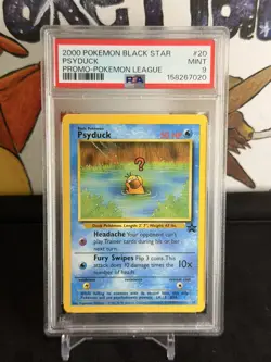 2000 POKEMON PROMO BLACK STAR POKEMON LEAGUE #20 PSYDUCK PSA 9 - Image 1