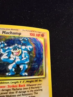Machamp 8/102 - 1st Edition Base Set Holo Rare Pokemon TCG MP - Image 2