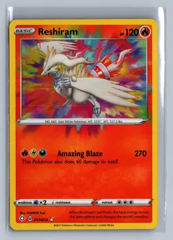 Reshiram 017/072 Amazing Rare Shining Fates Pokemon Holo NM/M - Image 1