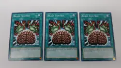 3x BRAIN CONTROL SPELL CARD LED7-EN042 1ST EDITION COMMON YUGIOH NM UNPLAYED - Image 1