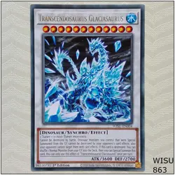 Transcendosaurus Glaciasaurus - WISU-EN004 - Rare 1st Edition Yugioh - Image 1