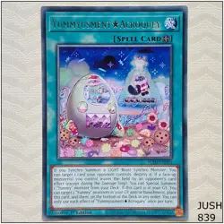 Yummyusment Acroquey - JUSH-EN024 - Rare 1st Edition Yugioh - Image 1