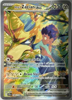 Pokemon Hop's Zacian ex 186/159 Sv09 Journey Together Full Art SIR Holo 230 - Image 1