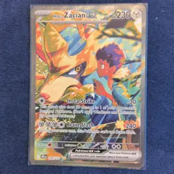 Pokemon TCG Hop's Zacian ex Sv09: Journey Together 186/159 Full Art Holo 230HP - Image 1