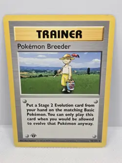 Pokemon Card Pokemon Breeder 76/102 Rare Base Set Light Played - Image 1