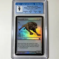 SAVANNAH LIONS MTG 2003 Rare Foil 8th Edition 43/350 CGC Graded 9 Mint - Image 1