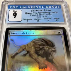 SAVANNAH LIONS MTG 2003 Rare Foil 8th Edition 43/350 CGC Graded 9 Mint - Image 2