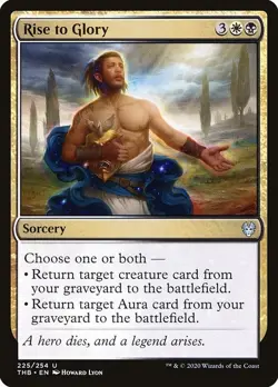 Rise to Glory 4x FOIL THB MTG Theros Beyond Death Uncommon MINT white black - Image 1