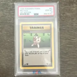 Pokemon TCG Recycle Fossil 1st Edition 61/62 Common Regular English PSA 10 - Image 1