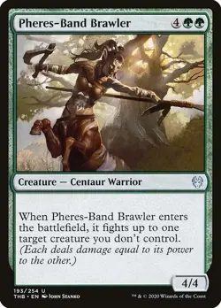 Pheres-Band Brawler 4x FOIL THB MTG Theros Beyond Death Uncommon MINT green - Image 1