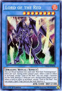 1x (LP) Lord of the Red - DRL2-EN016 - Secret Rare - 1st Edition YuGiOh - Image 1