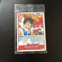 Monkey.D.Luffy P-001 Super Pre-Release Participant Sealed Promo One Piece Card - Image 1