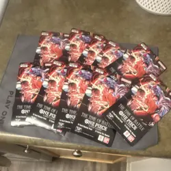 Bandai One Piece Card Game OP-08 Time of Battles 10 Booster Packs 12 Cards - Image 1
