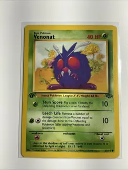 Venonat 63/64 Jungle Regular 1st Edition Pokemon Card TCG - Image 1