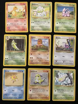 Pokemon TCG Base Set 4th print 1999-2000 22 card lot - uncommons and commons - Image 1