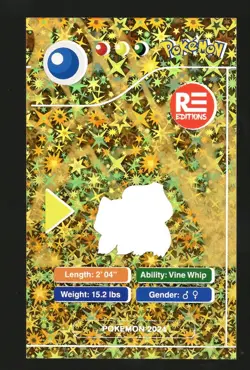 2024 POKEMON POKEDEX BLACK Card #001 BULBASAUR Peru Edition NM - Image 2