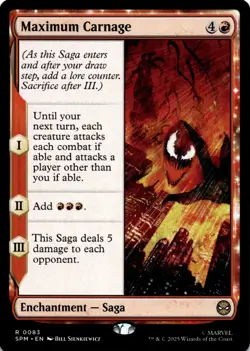 MTG Maximum Carnage NON FOIL NM R 83 Marvel's Spider-Man - Image 1