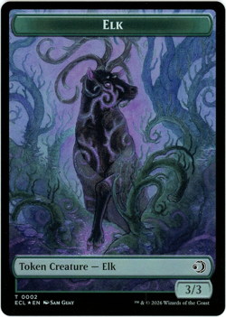 Elk / Mutavault Double-Sided Token (Foil) - Lorwyn Eclipsed ECL - MTG NM/M - Image 1