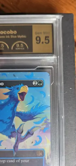 2025 MTG Final Fantasy EN #0551c Traveling Chocobo Neon Ink Blue Foil PCG 9.5 - Image 3