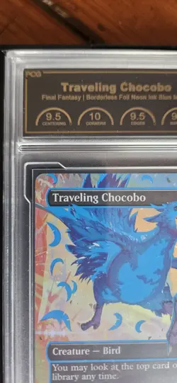 2025 MTG Final Fantasy EN #0551c Traveling Chocobo Neon Ink Blue Foil PCG 9.5 - Image 4