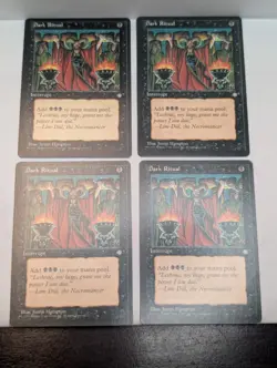 4x Dark Ritual Ice Age NM/Unplayed MTG Playset - Vintage 1995 Black Instant - Image 2