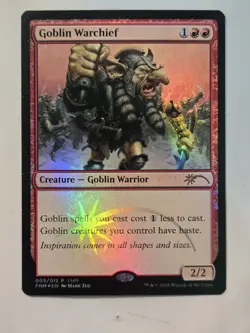 MTG Goblin Warchief FNM 005/012 Foil Promo - Image 2