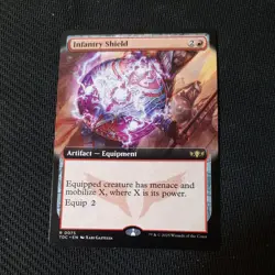 MTG ~ Infantry Shield ~ Tarkir: Dragonstorm ~ Near Mint ~ Rare ~ Extended art - Image 1