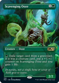 MTG Scavenging Ooze - Foil - Alternate Art, Core Set 2021, Lightly Played, Engli - Image 1