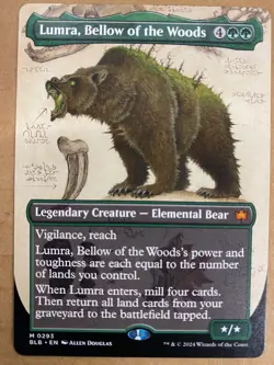 MTG 1x BORDERLESS Lumra, Bellow of the Woods # 293 Bloomburrow Magic the x1 NM - Image 1