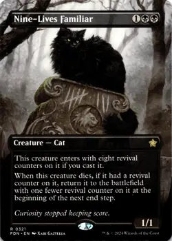MTG Nine-Lives Familiar (Borderless) NM R 321 Foundations - Image 1