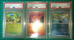 PSA Pokemon Card 151 Bulbasaur Charmander Squirtle Consecutive Promo - Image 1