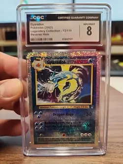 Gyarados 2002 Pokemon Legendary Collection Reverse Holo 12/110 TCG CGC 8 - Image 1