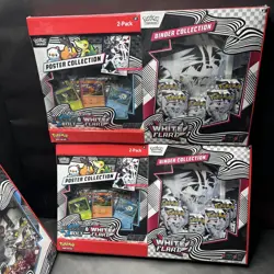 *NEW Pokemon TCG: S&V - Black Bolt/White Flare Binder/Poster Collection LOT OF 4 - Image 2