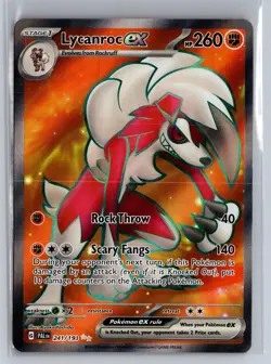 Lycanroc ex 241/193 Ultra Rare Paldea Evolved Pokemon Holo Near Mint - Image 1