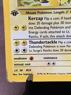 Pokemon TCG 1st Edition Lt. Surge's Raichu 11/132 Gym Challenge Holo VTG WOTC - Image 5