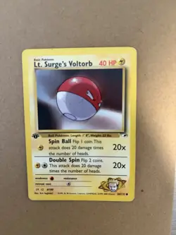 Lt. Surge's Voltorb 84/132 1st Edition - Pokemon Gym Heroes 1998 LP - Image 1